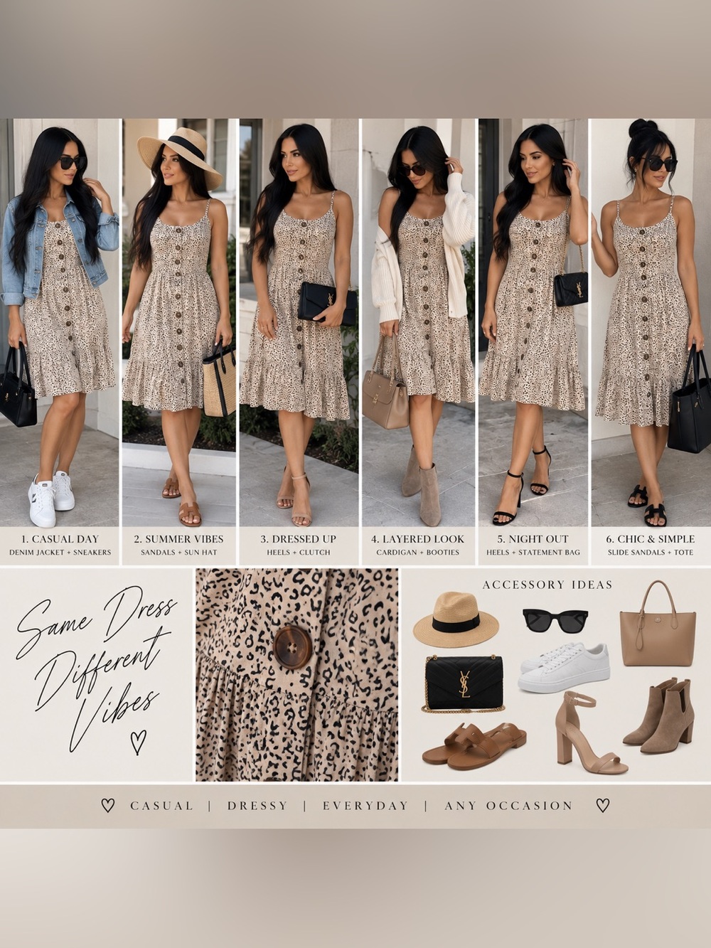 Beautiful Leopard Print Button Front Dress